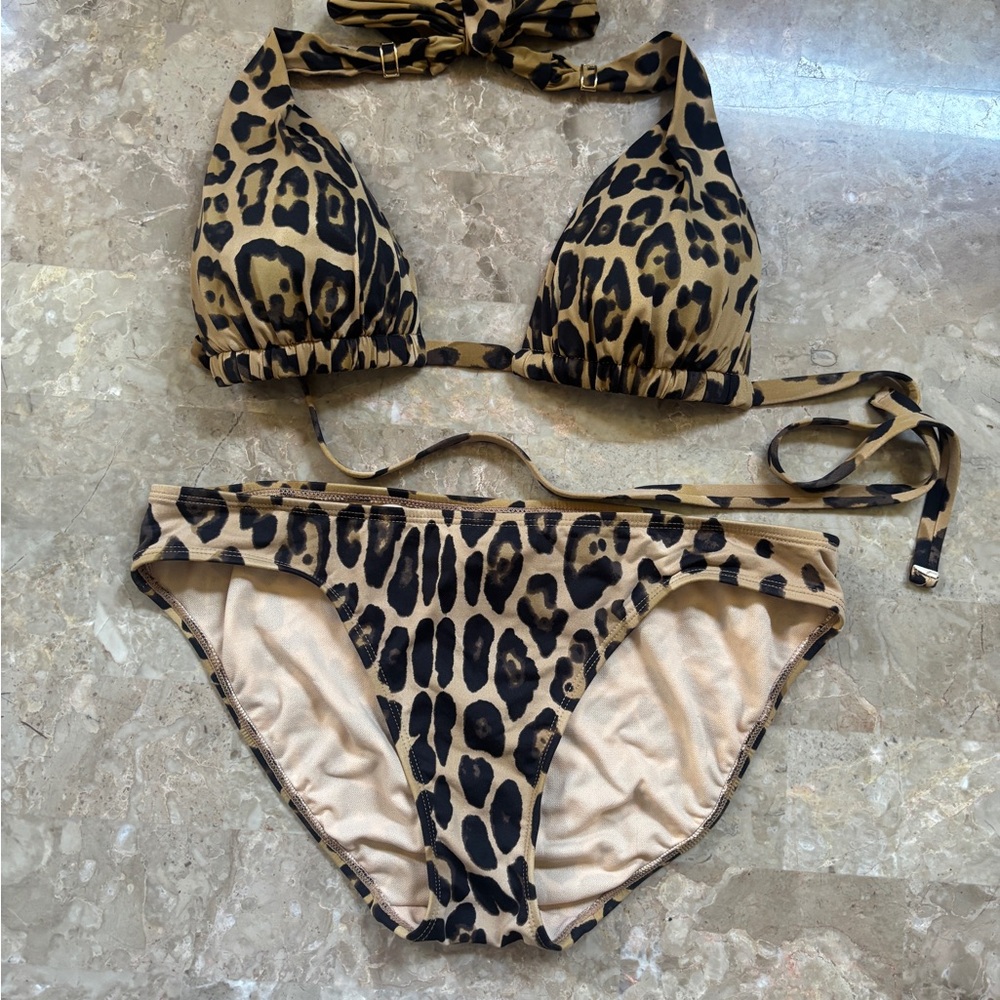 Ralph Lauren Tan and Black Leopard Bikini
